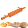 Rolo de Silicone para Massas Pão Pastel Pizza 52cm - Laranja - 3