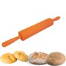 Rolo de Silicone para Massas Pão Pastel Pizza 52cm - Laranja - 1