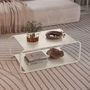 Ver imagem 6 de Mesa de Centro Luna 80 cm Pes Metalicos Off White Artesano