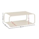 Ver imagem 3 de Mesa de Centro Luna 80 cm Pes Metalicos Off White Artesano