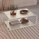 Ver imagem 2 de Mesa de Centro Luna 80 cm Pes Metalicos Off White Artesano