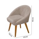 Ver imagem 7 de Poltrona Sala Decorativa Louis Corino Bege Pés Palito Castanho