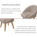 Ver imagem 5 de Poltrona Sala Decorativa Louis Corino Bege Pés Palito Castanho