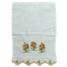 Toalha Bordada Lavabo De Mão Flores em Alto Relevo. Dohler Artesanalle Branco - 2