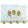 Toalha Bordada Lavabo De Mão Flores em Alto Relevo. Dohler Artesanalle Branco - 1