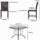 Ver imagem 2 de Mesa Ascoli 120 Cm com 6 Cadeiras Cannes de Alumínio, Pintura Preta e Trama Tela de Corda Náutica
