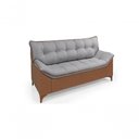 Ver imagem 7 de Sofá Veneza Conj. 2 e 3 Lugares Composê Linho/courissimo Fixo Base Madeira Império Grafite 199/