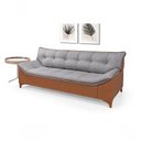 Ver mais imagens de Sofá Veneza Conj. 2 e 3 Lugares Composê Linho/courissimo Fixo Base Madeira Império Grafite 199/