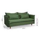 Ver imagem 4 de Sofá Modular 2 Lugares Pé Madeira Sôma CabeCasa MadeiraOriginals Verde