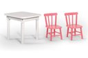 Ver imagem 1 de Conjunto Mesinha Infantil Branca com 2 Cadeiras Kids Rosa - Straub Web