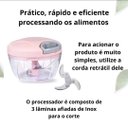 Ver imagem 3 de Processador de Alimentos Manual de 500 Ml Semiautomatico 3 Laminas Fatiar,triturar,moer,deversos Ali