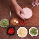 Ver mais imagens de Processador de Alimentos Manual de 500 Ml Semiautomatico 3 Laminas Fatiar,triturar,moer,deversos Ali