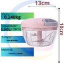Ver imagem 5 de Processador de Alimentos Manual de 500 Ml Semiautomatico 3 Laminas Fatiar,triturar,moer,deversos Ali