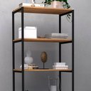 Ver imagem 3 de Estante Livreiro Multiuso Estilo Industrial 180cm 6 Prateleiras Trento Demolição - Artefamol