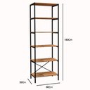 Ver imagem 4 de Estante Livreiro Multiuso Estilo Industrial 180cm 6 Prateleiras Trento Demolição - Artefamol
