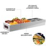 Self Service 10 Cubas Buffet de Mesa Térmico Aquecido 220v com Tampa Saro - 2