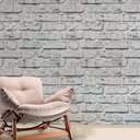 Ver imagem 2 de Papel de Parede Tijolos Pintados de Branco-60x300cm