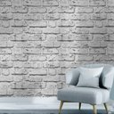 Ver imagem 3 de Papel de Parede Tijolos Pintados de Branco-60x300cm