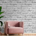 Ver imagem 1 de Papel de Parede Tijolos Pintados de Branco-60x300cm