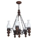 Ver imagem 1 de Lustre Rústico 806e Luminária Rústica 6 Lâmpadas Luminárias Müller