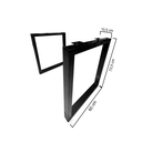 Ver imagem 2 de Pé de Mesa 72x70 - Modelo Slim - Preto Lixa - Par