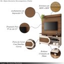 Ver imagem 3 de Home Theater Decorativo Globo C/rodízios para Tv até 55 Polegadas Castanho/off White G26 - Gran Belo