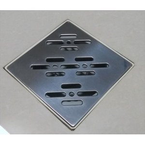 Grelha para Caixa Sifonada 15x15 Inox Polido Ralo Linear