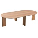 Ver imagem 1 de Mesa de Centro Orgânica Chanfrada Artesano 120 Cm (largura) em Mdp Hanover (mel) Pés Madeira Maci