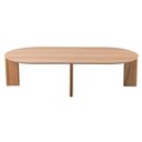 Ver imagem 2 de Mesa de Centro Orgânica Chanfrada Artesano 120 Cm (largura) em Mdp Hanover (mel) Pés Madeira Maci