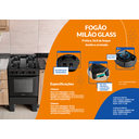 Ver mais imagens de Fogao Atlas Milao Glass 4q Preto