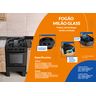 Fogao Atlas Milao Glass 4q Preto - 8