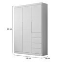 Ver imagem 5 de Guarda Roupa e Comoda Infantil Phoenix Baby Eloa 5 portas 8 Gavetas