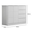 Ver imagem 3 de Guarda Roupa e Comoda Infantil Phoenix Baby Eloa 5 portas 8 Gavetas