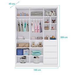 Guarda Roupa e Comoda Infantil Phoenix Baby Eloa 5 portas 8 Gavetas - 7 Guarda Roupa e Comoda Infantil Phoenix Baby Eloa 5 portas 8 Gavetas - 7