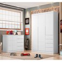 Ver imagem 1 de Guarda Roupa e Comoda Infantil Phoenix Baby Eloa 5 portas 8 Gavetas