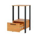 Ver imagem 3 de Mesa Auxiliar 1 Gaveta em Mdf 40x46x75cm Freijó Preto Dalla Costa