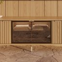 Ver imagem 6 de Estante para TV Home Theater 75" 100% MDF 254cm Vidro Reflecta Prateleiras LED Neon Float Carvalho