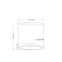 Ver imagem 3 de Cúpula Abajur e Luminária em Tecido Cilíndrica Vivare Cp-7001 Ø13x15cm - Bocal Nacional - Amarelo