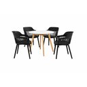 Ver imagem 2 de Conjunto de Jantar Mesa Leda Branca 90cm + 4 Cadeiras Marcela, Moderna e Confortavel - Preta