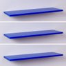 Kit com 3 Prateleiras 60 X 20cm Suporte Invisivel - Cor Azul - 5