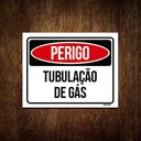 Ver imagem 1 de Kit 5 Placas Sinalização Perigo Tubulação De Gás