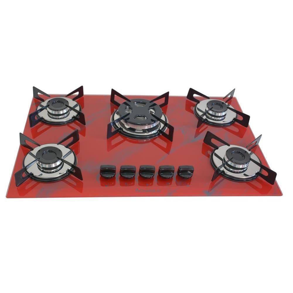 Cooktop Chapa 5bocas Tripla Chama 127/220v Mar Verm