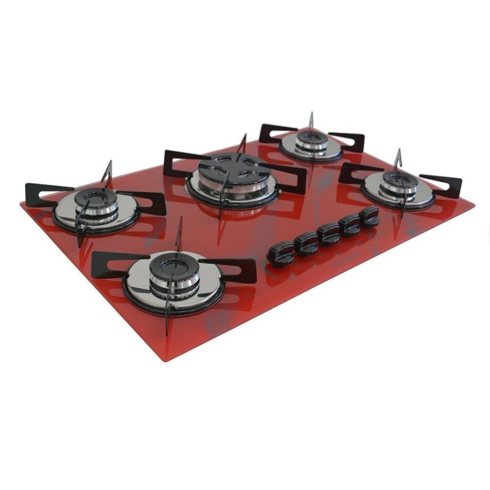 Cooktop Chapa 5bocas Tripla Chama 127/220v Mar Verm - 2