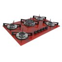 Ver imagem 2 de Cooktop Chapa 5bocas Tripla Chama 127/220v Mar Verm
