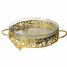 Travessa de Assadeira Redonda Dourado -  29x10cm Prime Home Decor - 1