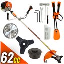 Ver imagem 1 de Roçadeira Vulcan À Gasolina Vr620h 10500rpm 2T 62cc 3hp Para Jardinagem + Lâmina 40 Pontas