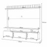 Estante Home Theater para Tv 70 Pol 200cm Artemis B01 Off White Cinamomo - Lyam Decor - 5