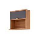 Ver imagem 1 de Armário Aéreo Cozinha Elena 1PTA p/ Micro 80cm Titanium MGM
