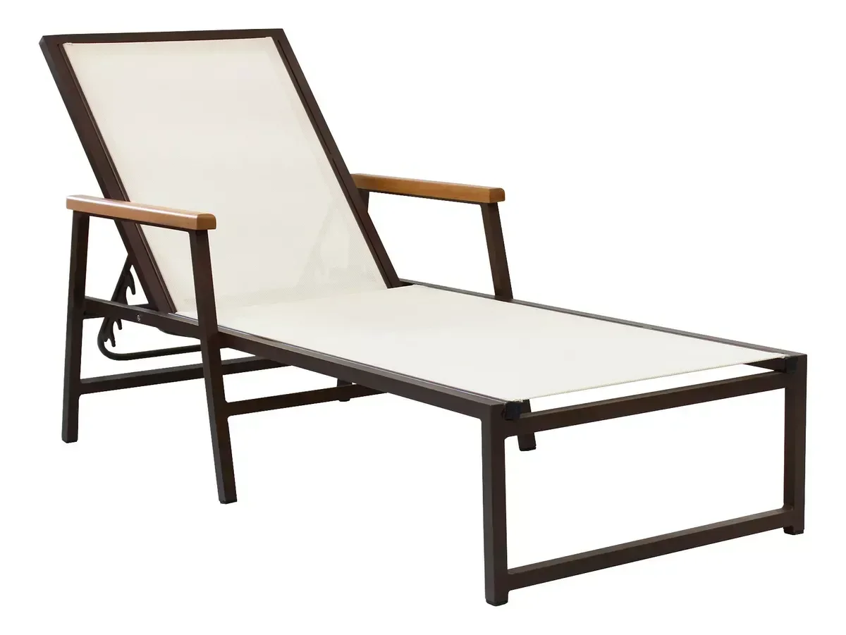 Ver imagem 6 de Kit 2 Espreguiçadeiras Amélia Reforçada Reclinável com Guarda Sol Piscina Praia