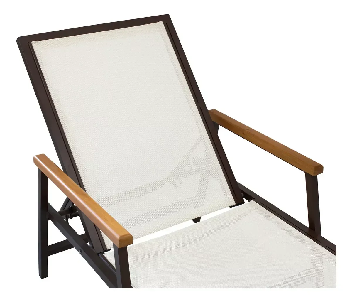 Ver imagem 3 de Kit 2 Espreguiçadeiras Amélia Reforçada Reclinável com Guarda Sol Piscina Praia
